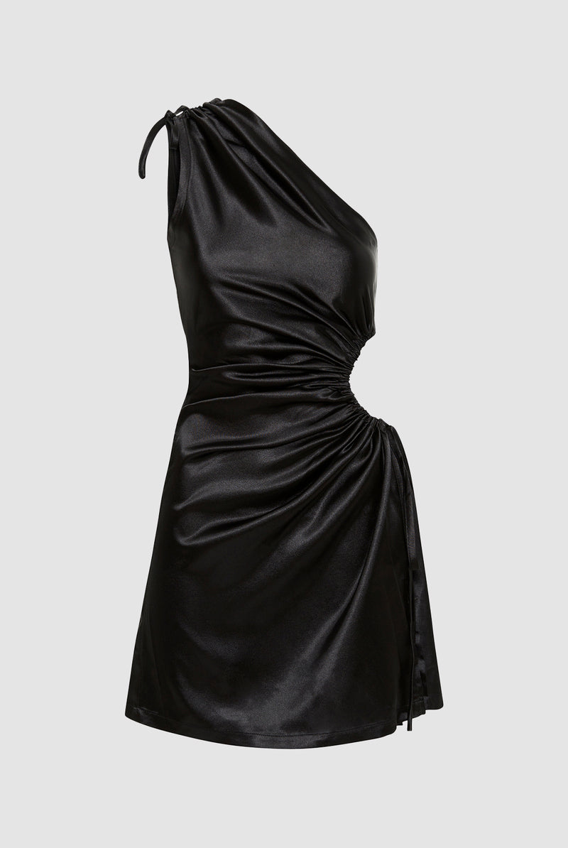 NOUR Black MINI DRESS Black / X-LARGE | AU14 | US10 NOUR Black MINI DRESS Black / X-LARGE | AU14 | US10