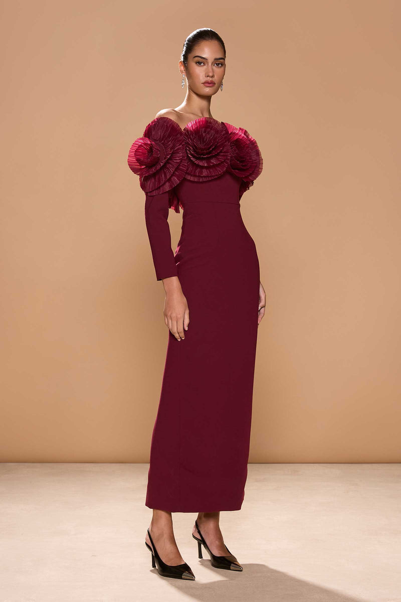 SIIA GOWN MERLOT