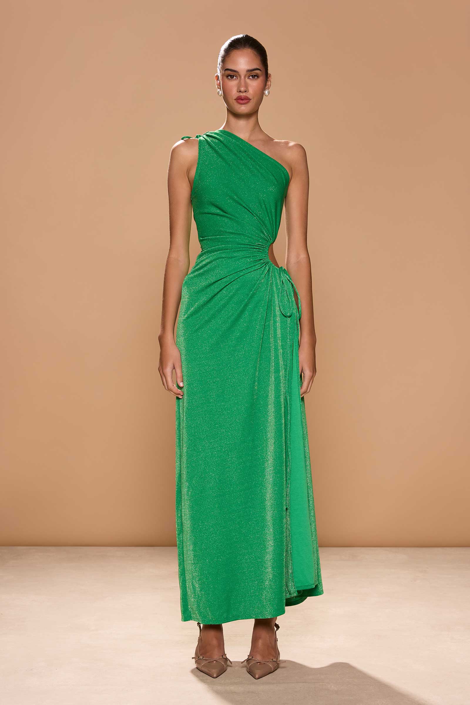 SIIILON Lightly dress　シーロン　グリーン　ワンピ　緑 Kenzie Maxi Dress Green | Princess Polly