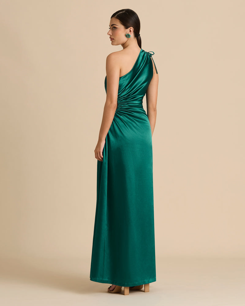 sonya satin dress windsor green ALIA DRESS