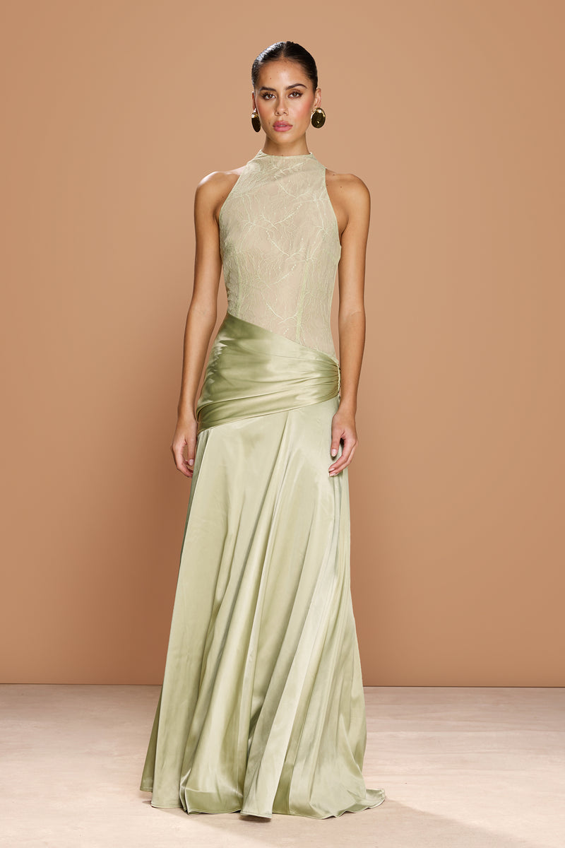 moda green dress Few Moda | Perko Dress