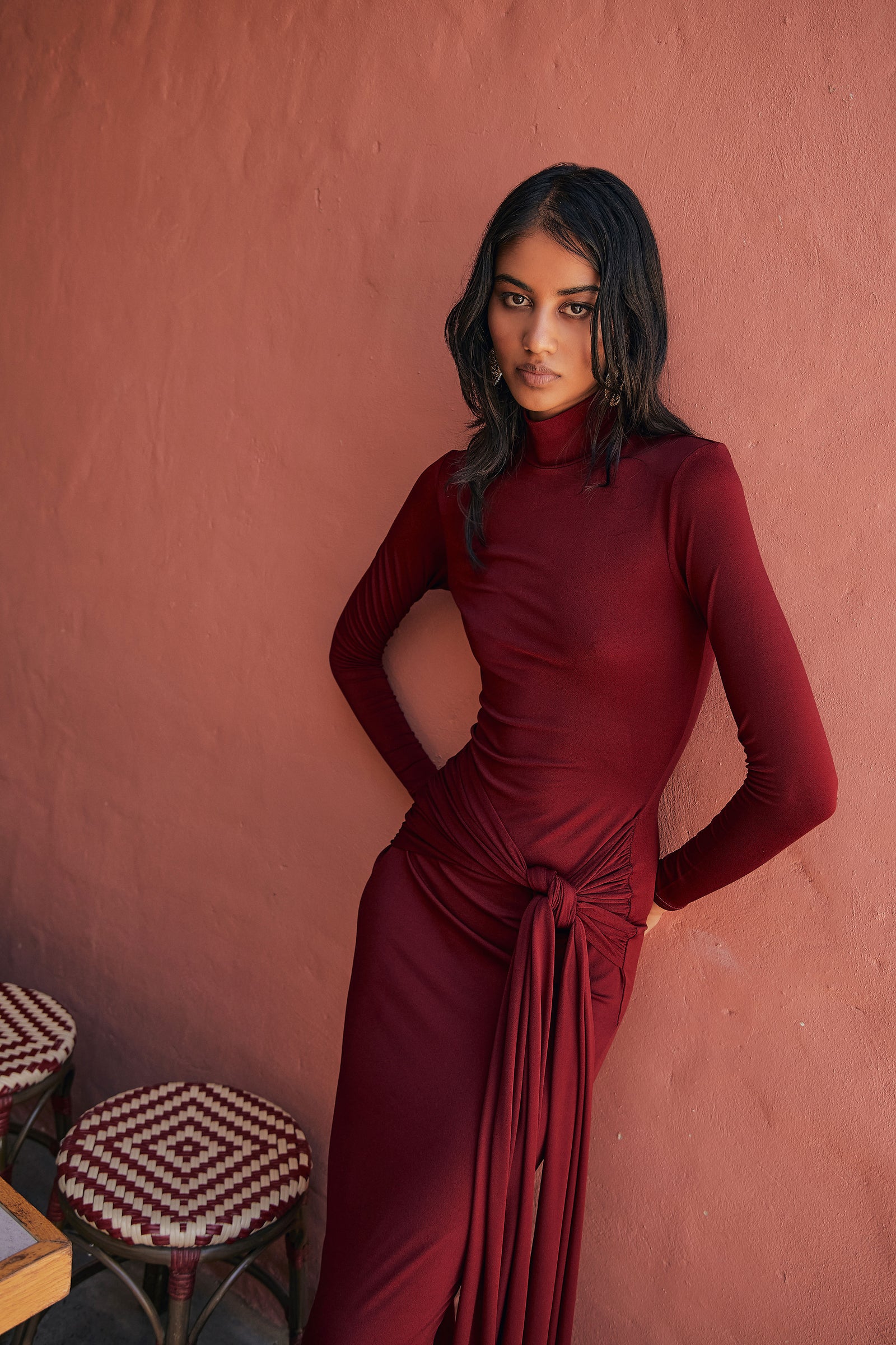 AURELIA DRESS MERLOT – SONYA MODA