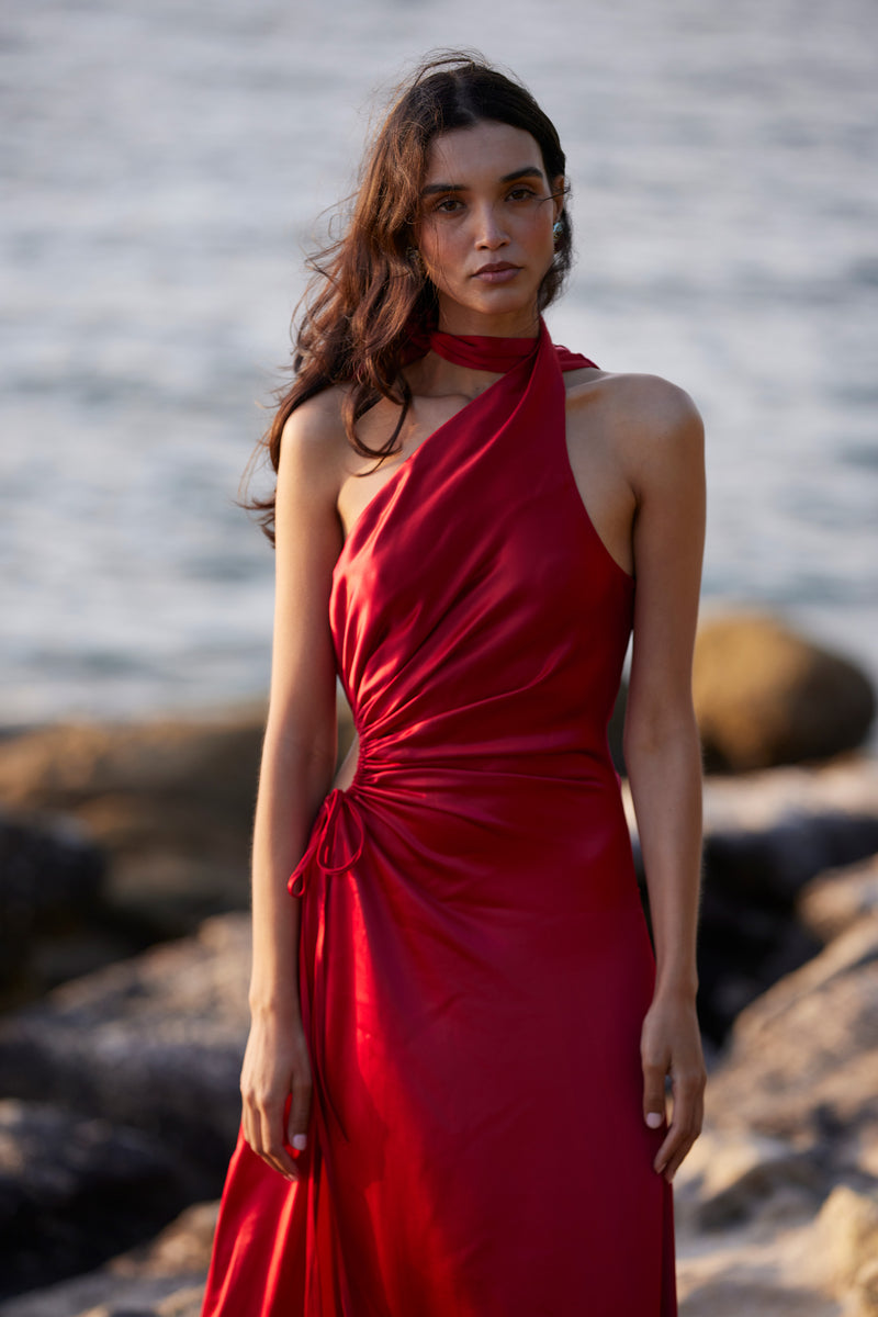 alia red dress Alia's Red Velvet Gown Stuns at the Hope Gala -