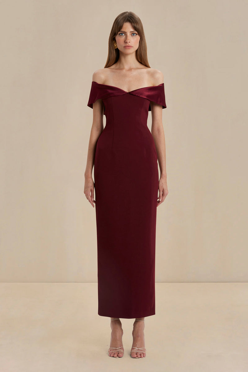 ALEHI DRESS MERLOT, MERLOT / SMALL | AU8 | US4 ALEHI DRESS MERLOT, MERLOT / SMALL | AU8 | US4
