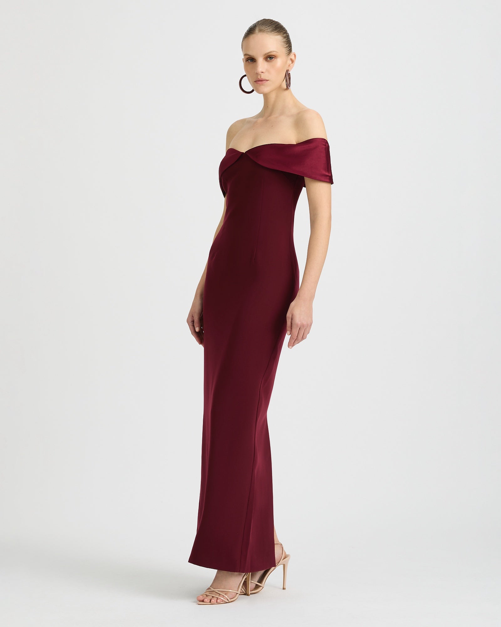 ALEHI DRESS MERLOT, MERLOT / SMALL | AU8