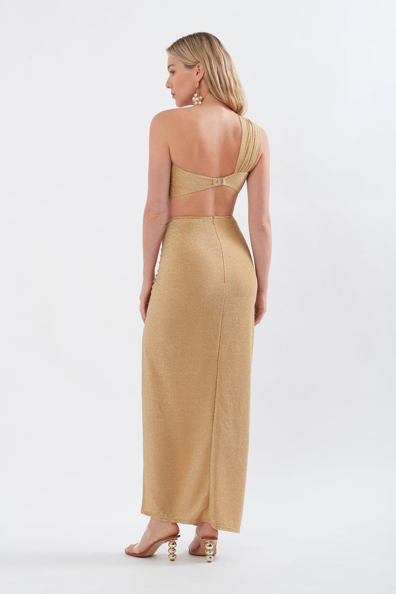 RUCHED SKIRT IN SUNSET GOLD SHIMMER